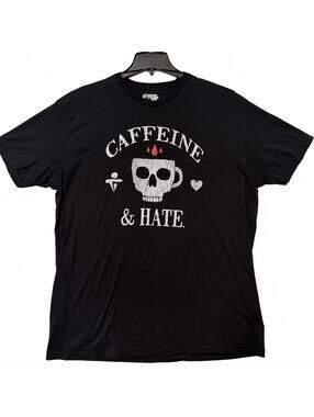 Ranger Up Caffeine & Hate Skull Mug Men's XXL 2XL Black T-Shirt Short Sleeve